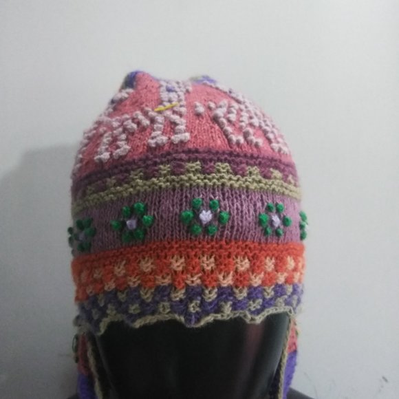 Peruvian chullo  hat warm winter woven in Andean culture wool for women main image 5